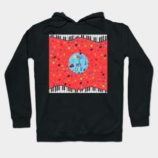 Music is my life (color sandía) Hoodie